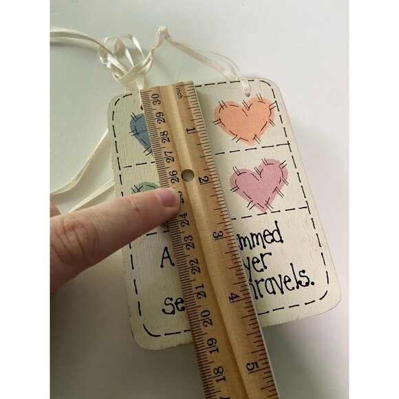 Handmade Prayer Quote‎ Wood Sign with Hearts and Tie String - Picture 7 of 8